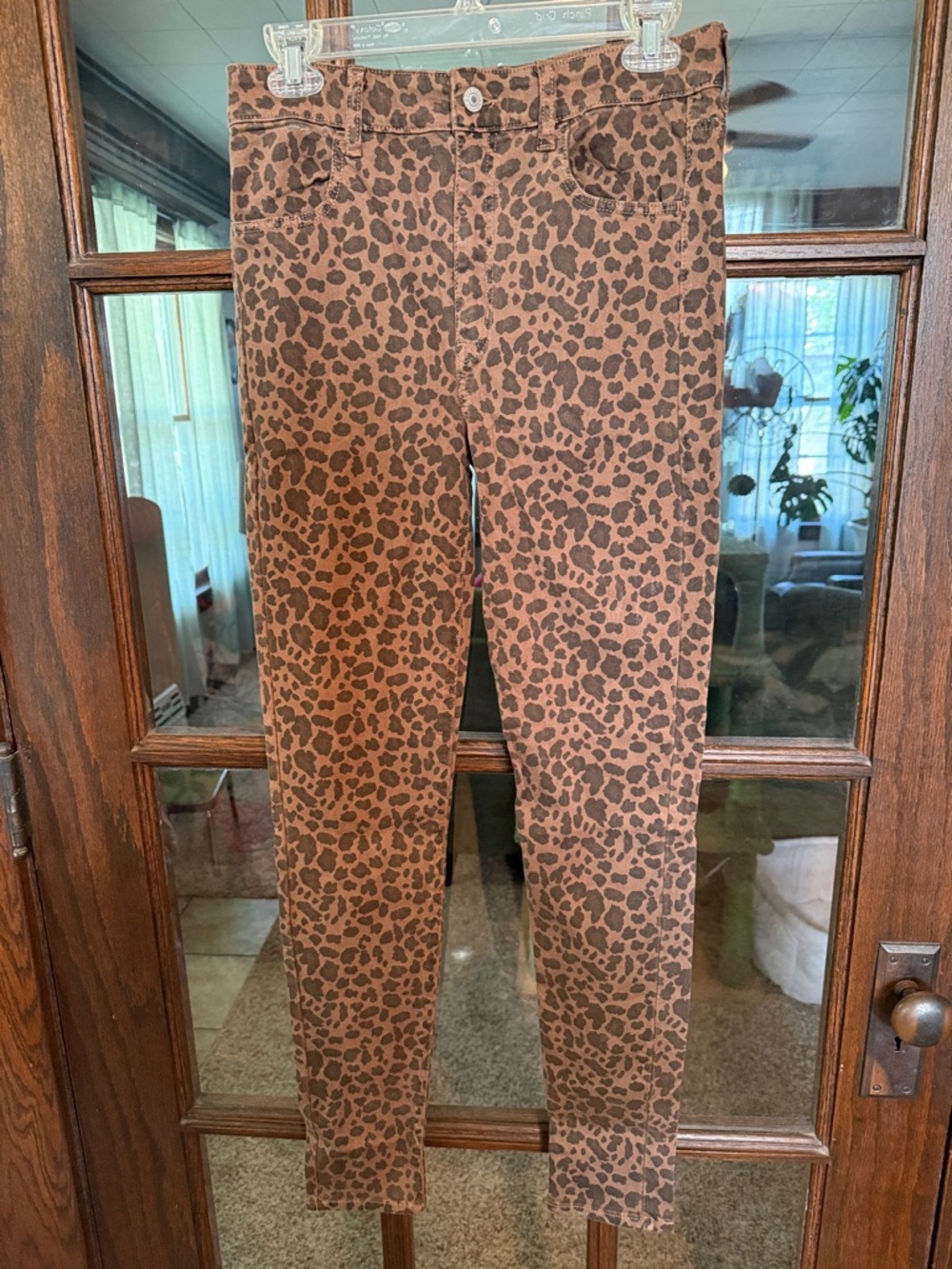 American Eagle Outfitters Brown Leopard Print Jeggings